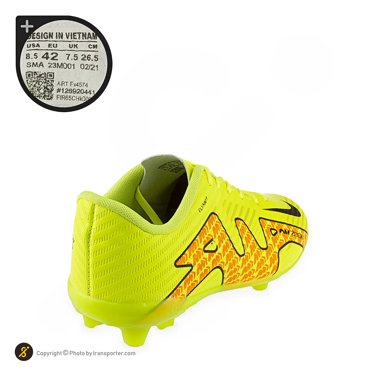 کفش فوتبال یوز طرح نایک ویپور الیت YOZ | فسفری