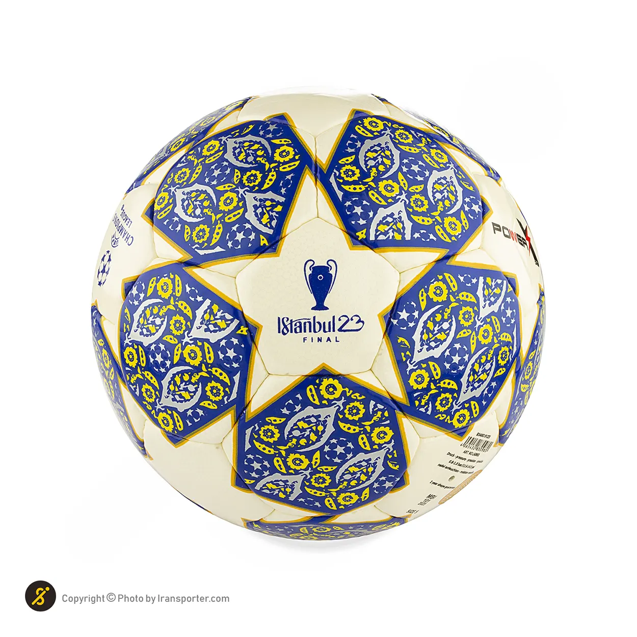 توپ فوتبال پاکستانی دوختی پاور ایکس طرح فینال چمپیونزلیگ